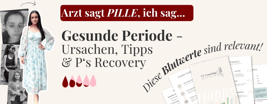 Gesunde Periode - Ursachen, Tipps & P‘s Recovery Blog Banner Periodenrecovery